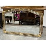 A gilt framed overmantle. 50' wide