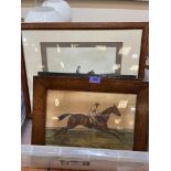 An oak framed early photograph of the racehorse Persimmon owned by H.R.H. Prince of Wales, winner of