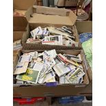 A box of trade cigarette cards