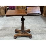 A Victorian mahogany overbed reading table