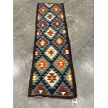 A Maimana Kilim carpet runner. 2m x 0.59m