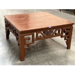 A Chinese painted low table. 38' wide