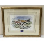 JAMES McCONNELL. IRISH 20TH CENTURY Old Farmstead, Donegal. Signed. Inscribed verso. Pen, ink and