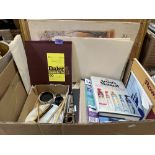 A box of artist's materials