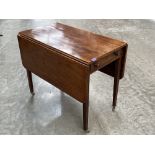 A 19th century mahogany Pembroke table with frieze drawer. 36' wide