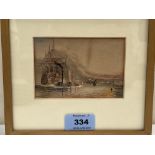 E.H. GILL. BRITISH 19TH CENTURY The Fighting Temeraire (after J.M.W. Turner) Signed. Watercolour