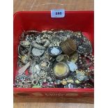 A box of costume jewellery