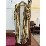 A Syrian vintage striped fabric coat