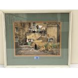 ROLAND SPENCER FORD. BRITISH 1902-1990 Washing Day - Centuri - Corsica. Signed. Inscribed on