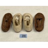 Two pairs of vintage infant's shoes