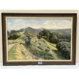J.H. ROTHERA. BRITISH 20TH CENTURY The Malvern hills. Signed and dated '83. Oil on board 16' x 24'