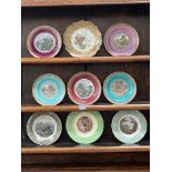 Nine 19th century Prattware plates