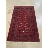 A red ground Bokhara rug