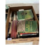 Two boxes of books on cricket