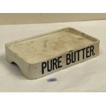 A Regal Ware glazed stoneware shopkeeper's butter stand. 15½' wide