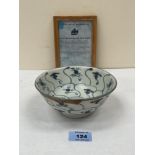 A Chinese cargoware Tek Sing blue and white decorated bowl. 6¼' diam. Bears Nagel Auctions label