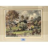 ROLAND SPENCER FORD. BRITISH 1902-1990 A Shropshire Farm Near Shrewsbury. Signed. Inscribed on