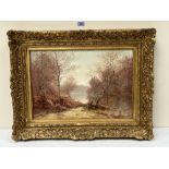 ALBERT GABRIEL RIGOLOT. FRENCH 1862-1932 An autumn landscape. Signed. Oil on canvas 15' x 22'