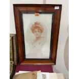 A portrait print after Philip Boileau in mahogany frame. 20' x 12'