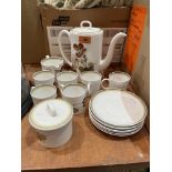 A Susie Cooper Nasturtium pattern coffee service of 15 pieces