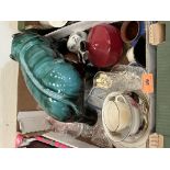 Two boxes of ceramics and sundries