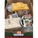 Two boxes of ceramics and sundries