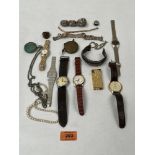 A collection of wristwatches and jewellery