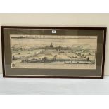 A reproduced print after S and N Buck, The North West Prospect of The City of Gloucester 12' x 31'