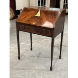 An Edward VII mahogany, line inlaid and banded lady's writing bureau. 28½' wide