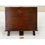 A 19th century mahogany book stand with ratchet strut back. 11½' wide.