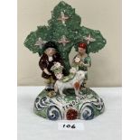 A 19th century Staffordshire Walton bocage group, emblematic of Tenderness. 7' high
