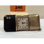 A Movado Ermato pocket or purse watch patented by Hauguenin Freres in 1926, the mid case in silver