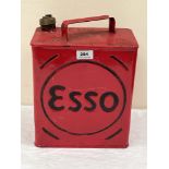 A vintage Esso petrol can