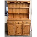 A pine dresser of recent manufacture. 49' wide