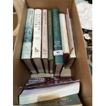 A box of art reference books