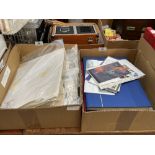 Four boxes of stamps in albums and loose, Australian, New Zealand, Canada, U.S.A. and Great Britain;