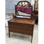 An Edward VII mahogany dressing chest. 42' wide