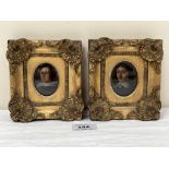 ENGLISH SCHOOL. 18TH/19TH CENTURY A pair of portrait miniatures of 17th century gentleman. 2¼' x