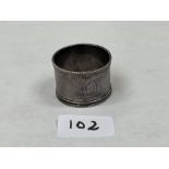 A Victorian silver napkin ring. Birmingham 1867. 19dwts