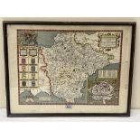 From John Speed's England 1953-54 A map of Devonshire. Text verso. Centre fold. 15' x 20'