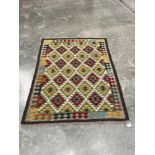 A Maimana Kilim rug. 1.87m x 1.47m