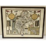 From John Speed's England 1953-54 A map of Cumberland. Text verso. Centre fold. 15' x 20'