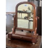 A Victorian mahogany dressing mirror. 19½' high