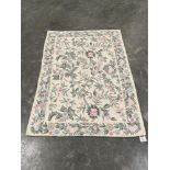 A Kashmiri wool stitched chain rug 1.58m x 1.1m