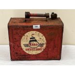 A vintage Esso Motor Boat Service petrol can
