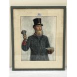 ENGLISH SCHOOL. 19TH CENUTRY A town crier. Watercolour 16¾' x 13'