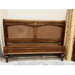 A Willis Gambier 6' sleigh bed, complete with side rails, pine base planks etc.