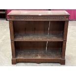 An oak Encyclopaedia Britannica bookcase. c.1900. 38'w x 36'h