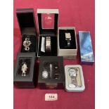 Seven lady's dress wristwatches. Boxed