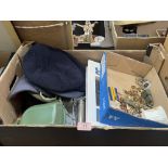 A box of militaria.